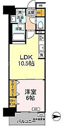 グランセジュール大国町 1LDKの間取図画像