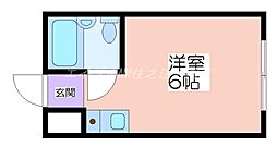 マンションアイリス ワンルームの間取図画像