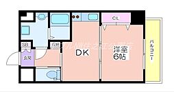 アーバンパーク住之江公園2 1DKの間取図画像