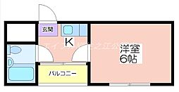 MKマンション ワンルームの間取図画像