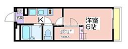 レオパレスオカノ 1Kの間取図画像