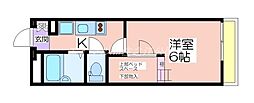 レオパレス米米 1Kの間取図画像