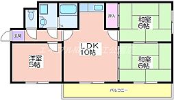 サンハイツマルミ 3LDKの間取図画像