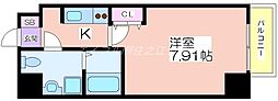 ウインズコート西梅田2 1Kの間取図画像