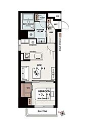 ロイヤルグリーン本郷 1LDKの間取図画像