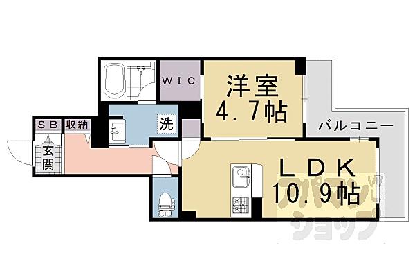 京都府京都市伏見区竹田段川原町(賃貸マンション1LDK・2階・45.34㎡)の写真 その2