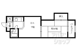 京阪本線 伏見桃山駅 徒歩13分の賃貸マンション 4階1DKの間取り