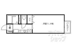 JR奈良線 JR藤森駅 徒歩15分の賃貸アパート 1階1Kの間取り