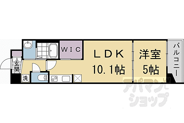 京都府京都市南区八条源町(賃貸マンション1LDK・4階・36.24㎡)の写真 その2