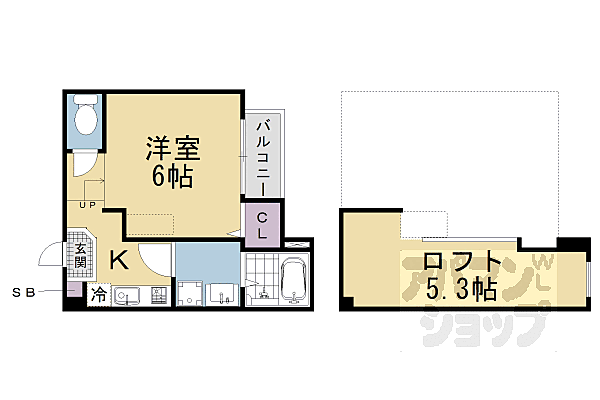 京都府京都市伏見区淀下津町(賃貸アパート1R・2階・20.66㎡)の写真 その2