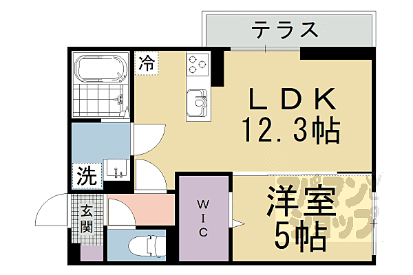 滋賀県大津市大萱6丁目(賃貸アパート1LDK・2階・42.79㎡)の写真 その2