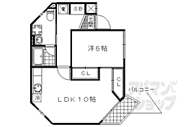 ＰＡＲＫ　ＨＩＬＬＳ　ＯＹＡＫＥ　ＶＩＬＬＡ　3 204-B ｜ 京都府京都市山科区大宅御所田町（賃貸マンション1LDK・2階・36.60㎡） その2