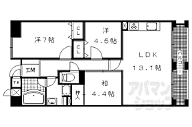 パインフィールド洛東 801 ｜ 京都府京都市山科区東野片下リ町（賃貸マンション3LDK・8階・65.93㎡） その2