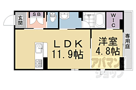 京都府京都市伏見区桃山筒井伊賀西町（賃貸アパート1LDK・1階・40.77㎡） その2