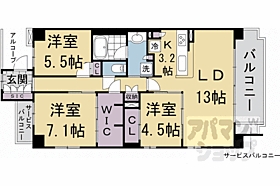 京都府京都市南区唐橋平垣町（賃貸マンション3LDK・2階・81.72㎡） その2