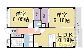 滋賀県大津市湖城が丘（賃貸マンション2LDK・2階・52.49㎡） その2