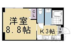 天進ビル 1Kの間取図画像