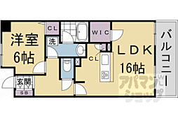 パインフィールド洛東 10階1LDKの間取り