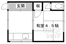 京阪本線 龍谷大前深草駅 徒歩10分の賃貸アパート 2階1Kの間取り