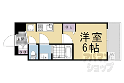 JR東海道・山陽本線 京都駅 徒歩15分の賃貸マンション 1階1Kの間取り