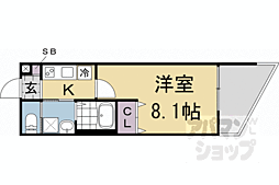 京阪本線 伏見桃山駅 徒歩7分の賃貸アパート 3階1Kの間取り