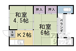 第7ゆたか荘 2Kの間取図画像