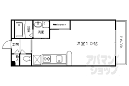 京阪本線 伏見桃山駅 徒歩7分の賃貸マンション 1階1Kの間取り