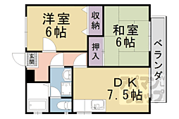レグルスコート 2DKの間取図画像