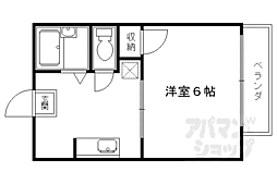 京阪本線 伏見桃山駅 徒歩8分の賃貸アパート 2階1Kの間取り