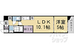 JR東海道・山陽本線 京都駅 徒歩15分の賃貸マンション 4階1LDKの間取り