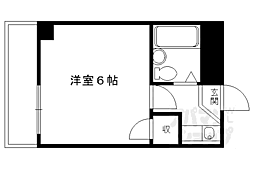 京阪宇治線 六地蔵駅 徒歩1分の賃貸マンション 3階1Kの間取り