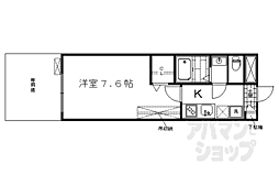 JR東海道・山陽本線 西大路駅 徒歩17分の賃貸マンション 1階1Kの間取り