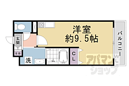 京都市営烏丸線 竹田駅 徒歩5分の賃貸マンション 2階ワンルームの間取り