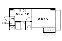 京阪本線 龍谷大前深草駅 徒歩6分の賃貸マンション 1階1DKの間取り