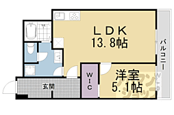 ロイヤルハイツ秀 1階1LDKの間取り