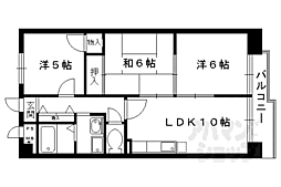 JR東海道・山陽本線 西大路駅 徒歩14分の賃貸マンション 7階3LDKの間取り