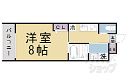 ＬＥＩ大宅 4階1Kの間取り
