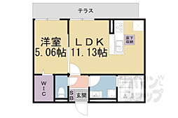 京阪石山坂本線 穴太駅 徒歩2分の賃貸マンション 1階1LDKの間取り