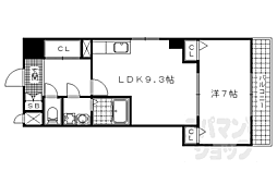 京阪京津線 びわ湖浜大津駅 徒歩2分の賃貸マンション 10階1LDKの間取り