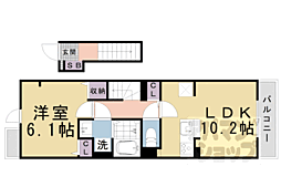京阪石山坂本線 坂本比叡山口駅 徒歩2分の賃貸アパート 2階1LDKの間取り