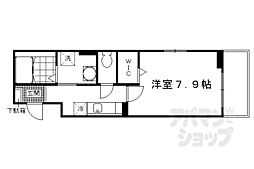 京阪宇治線 桃山南口駅 徒歩2分の賃貸アパート 3階1Kの間取り