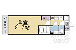 仮称）グランデコート御陵天徳町 1階1Kの間取り