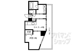 JR東海道・山陽本線 西大路駅 徒歩10分の賃貸マンション 6階1DKの間取り