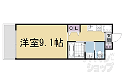 JR東海道・山陽本線 京都駅 徒歩14分の賃貸マンション 4階1Kの間取り
