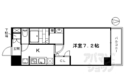 JR東海道・山陽本線 西大路駅 徒歩7分の賃貸マンション 4階1Kの間取り