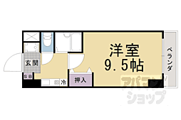 サムパティーク山科 7階1Kの間取り