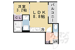 四ノ宮レジデンス 1階1LDKの間取り