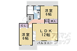 JR東海道・山陽本線 瀬田駅 徒歩22分の賃貸マンション 2階2LDKの間取り