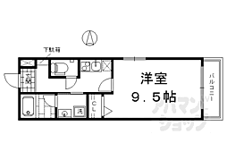 京阪本線 七条駅 徒歩3分の賃貸マンション 1階1Kの間取り