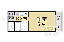京阪石山坂本線 三井寺駅 徒歩5分の賃貸マンション 3階1Kの間取り
